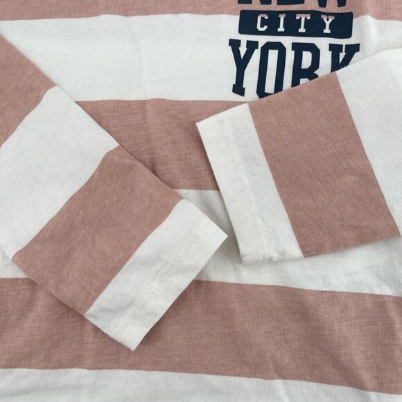 Carter’s Girl’s New York City Pink White Striped Long Sleeve Top Size 5 - Picture 6 of 11